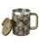 Manna - Mocha Floral Stainless Steel Travel Boulder Mug - Hot & Cold Performance - 14oz