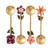 Casa Amarosa - Floral Motif Teaspoons Set of 4 - Handcrafted Elegance & Everyday Entertaining - 5in