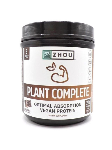 Zhou Nutrition Plant Complete Vegan Protein Powder Chocolate Ullmans Health Store Berkley Mi 