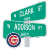 Chicago Cubs 12 x 14 Wood Clark and Addison Sign by WinCraft at SportsWorldChicago
