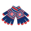 Chicago Cubs Stripe Knit Gloves by FOCO at SportsWorldChicago