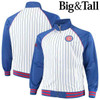 Chicago Cubs Big and Tall Pinstripe Tricot Full-Zip Jacket by Majestic at SportsWorldChicago