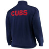 Chicago Cubs Big and Tall Quarter-Zip Two-Tone Pullover Jacket by Majestic at SportsWorldChicago