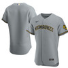 Milwaukee Brewers Gray Road Authentic Jersey