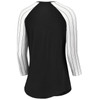 Chicago White Sox Black Women's Iconic Pinstripe 3/4 Sleeve Shirt