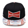 Budweiser Beer Label Brim Snapback Cap