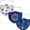 Chicago Cubs All Over Logo Face Covering 3-Pack