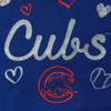 Chicago Cubs Girls Newborn 3-Piece Home Plate Bodysuit, Bib & Booties Set