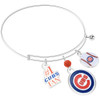 Chicago Cubs 3 Charm Bracelet