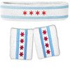 City of Chicago Headband & Wristband Set