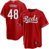 Alex Young Cincinnati Reds Alternate Red Jersey