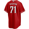 Connor Overton Cincinnati Reds Alternate Red Jersey
