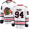 Corey Perry Chicago Blackhawks Road White Breakaway Jersey