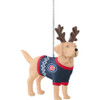 Chicago Cubs Reindeer Yellow Lab Ornament