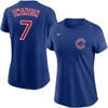 Dansby Swanson Chicago Cubs Women's Royal T-Shirt