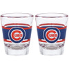 Chicago Cubs Stripe 2 OZ. Logo Shot Glass