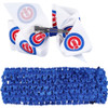 Chicago Cubs Girls Infant Logo Crochet Headband with Bow