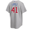 Jorge Lopez Chicago Cubs Road Jersey