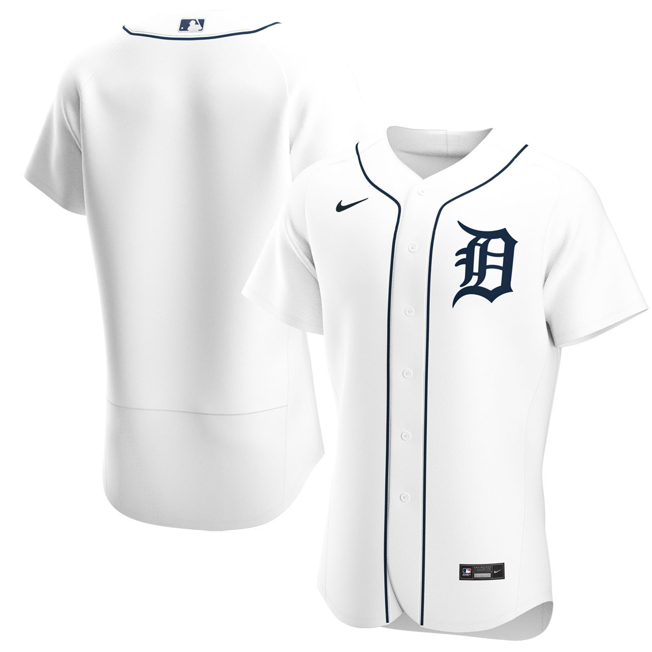Detroit Tigers White Home Authentic Jersey by Nike