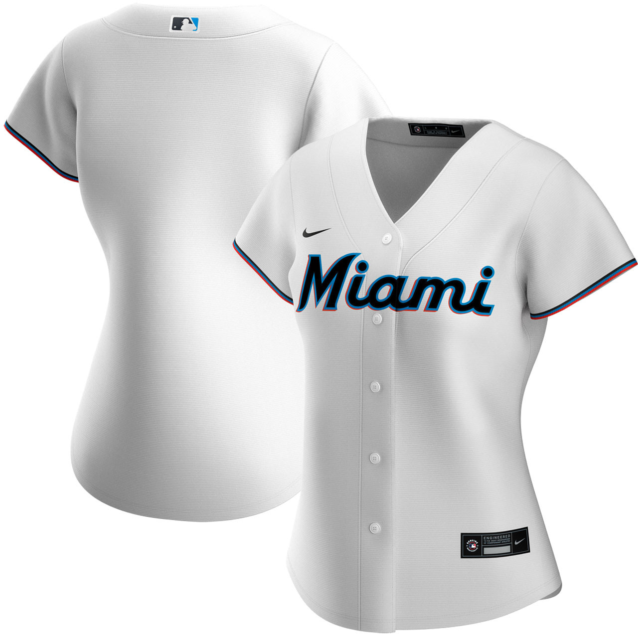Miami Marlins White Home Women's Jersey by Nike