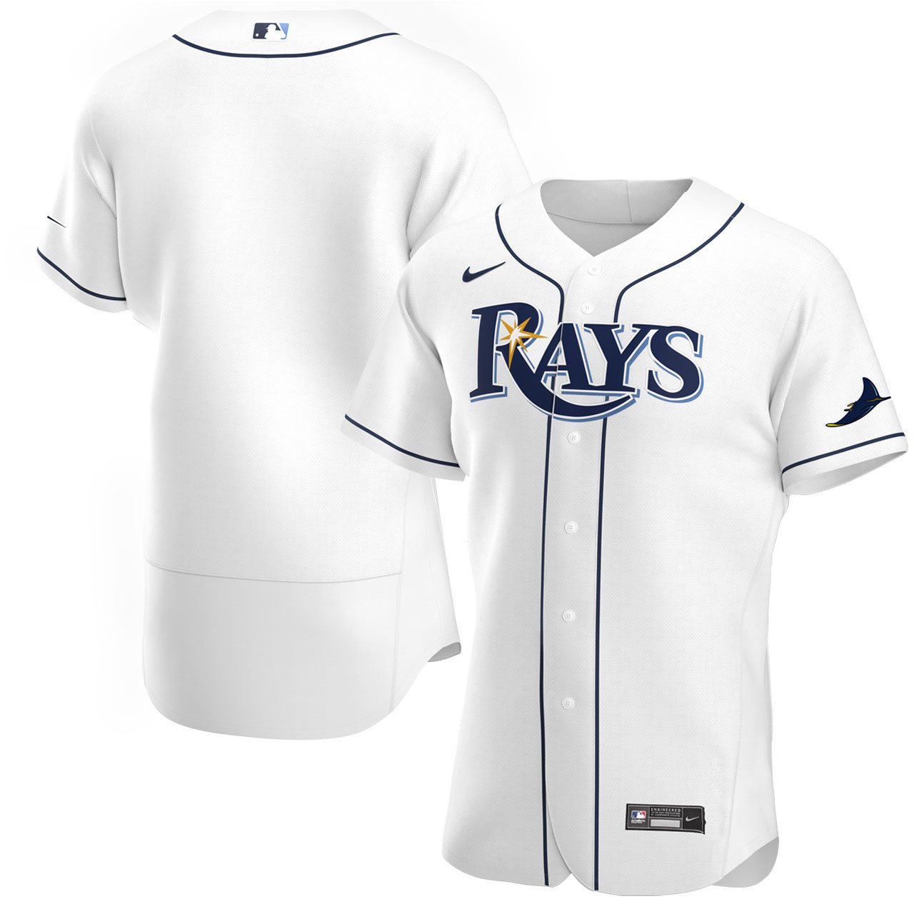 Tampa Bay Rays White Home Authentic Jersey by Nike