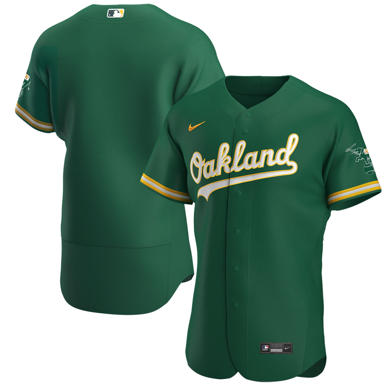 Oakland Athletics Green Alternate Authentic Jersey by Nike