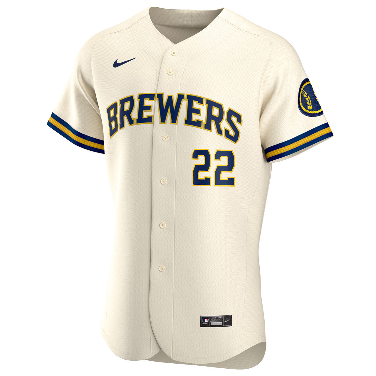 Christian Yelich Milwaukee Brewers Home Authentic Jersey by Nike