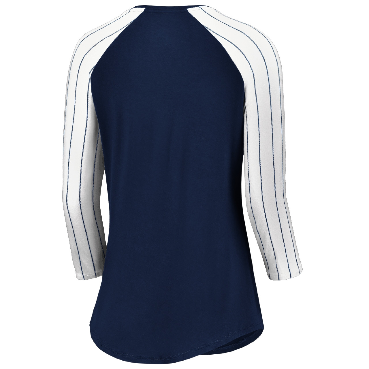 New York Yankees Navy Women's Iconic Pinstripe 3/4 Sleeve Shirt by Fanatics