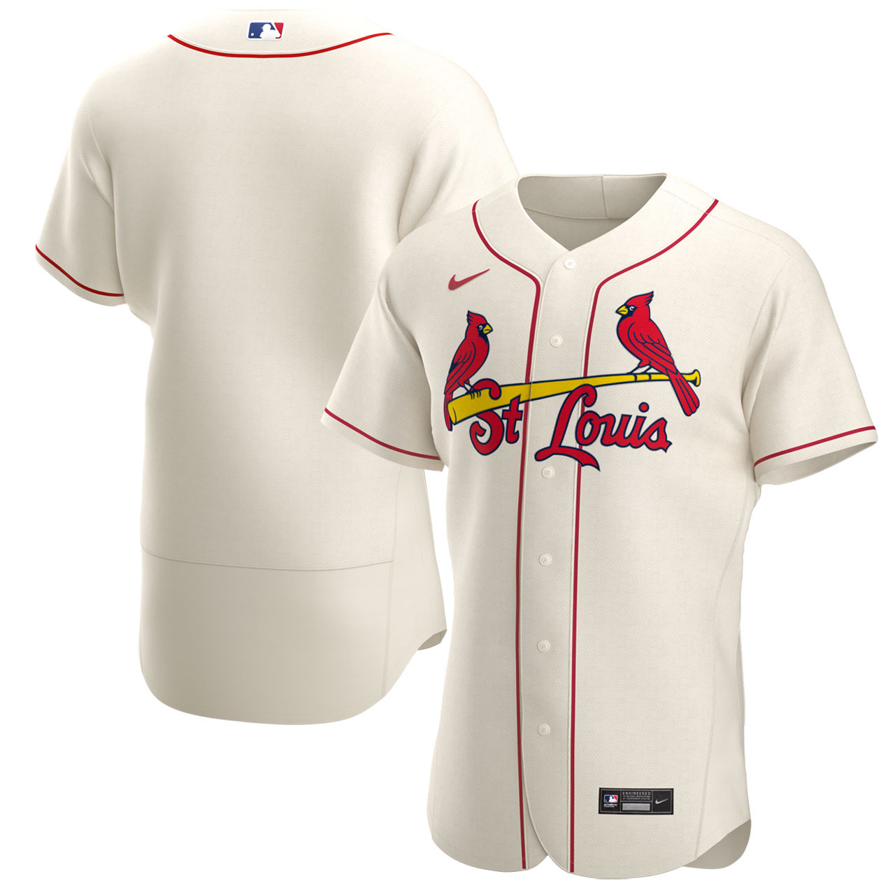 St. Louis Cardinals Cream Alternate Authentic Jersey by Nike