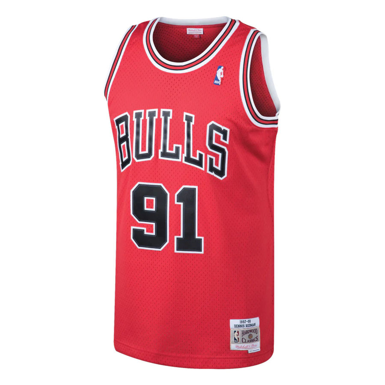 Dennis Rodman Chicago Bulls 1997-98 Hardwood Classics Swingman Jersey ...
