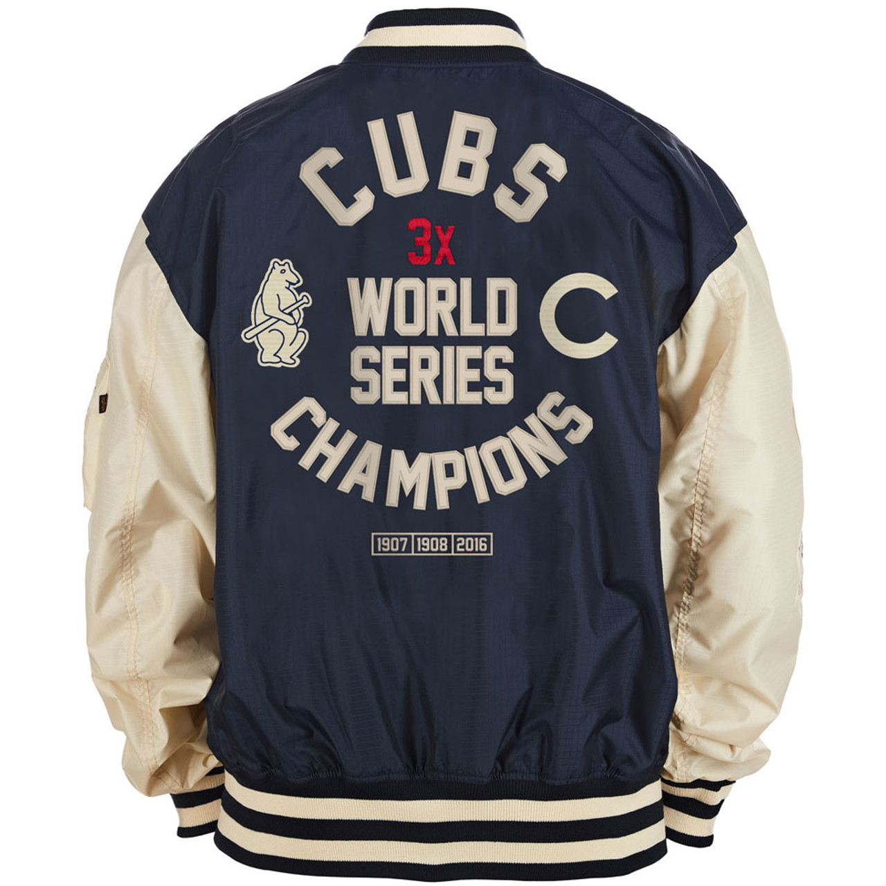 Chicago Cubs x Alpha Industries Cooperstown Reversible Full-Zip Bomber ...