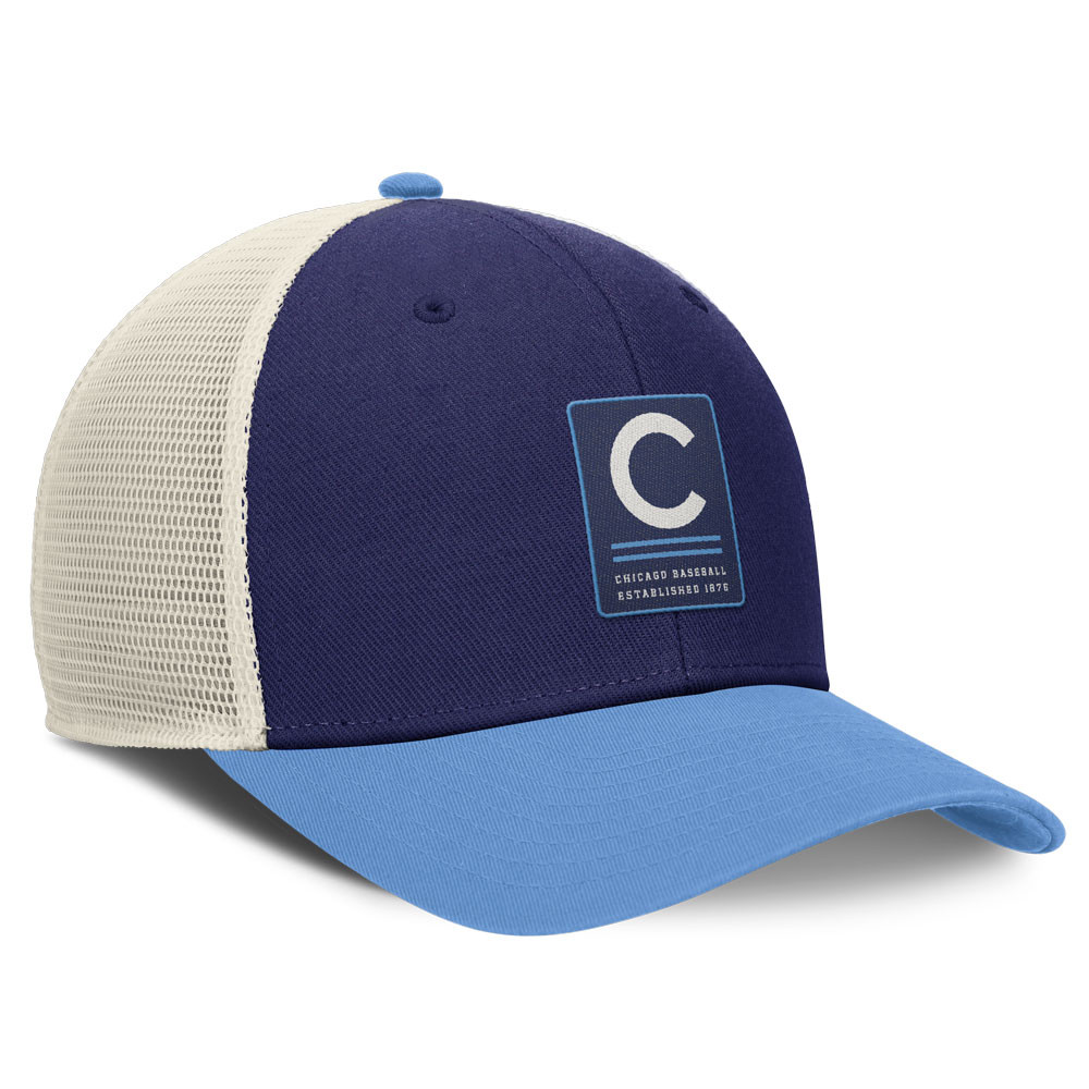Chicago Cubs Dri-FIT® Rise Cap Structured Trucker Hat by NIKE®