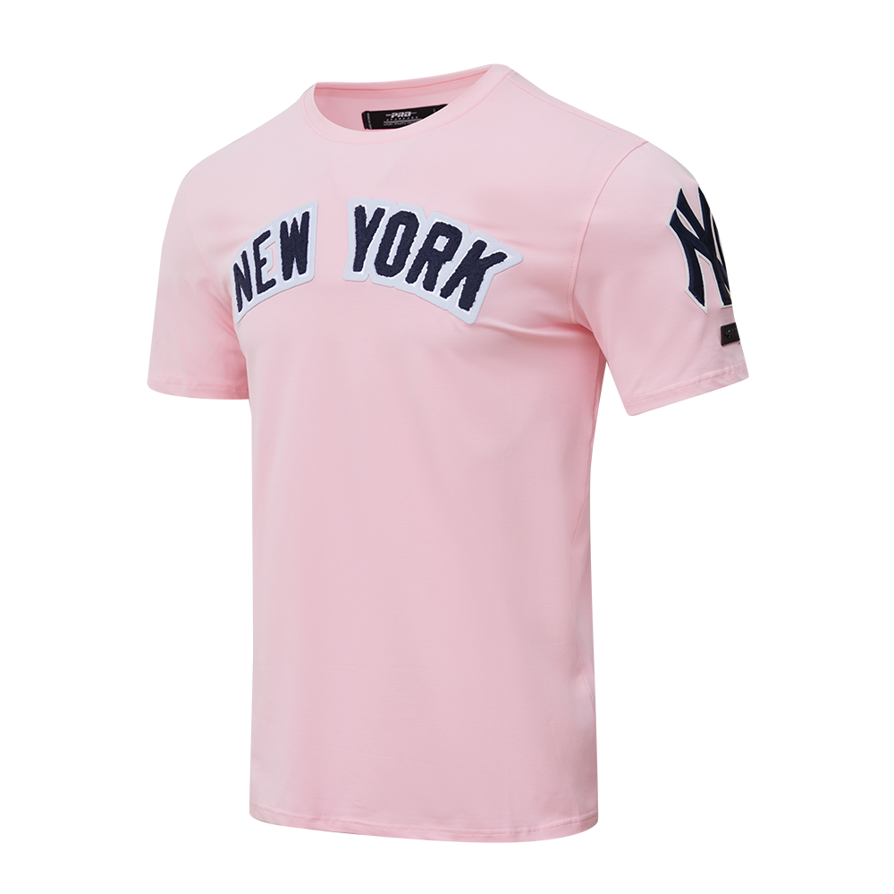 New York Yankees Classic Chenille Pink TShirt by Pro Standard