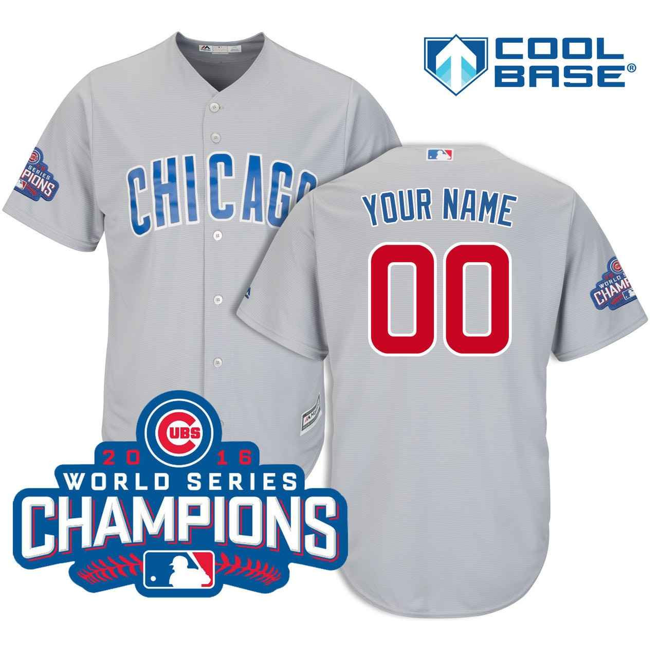 Chicago Cubs Personalized Road Jersey by NIKE