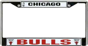 Chicago Bulls Chrome License Plate Frame by Rico Tag
