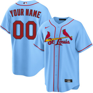 St. Louis Cardinals Personalized Alternate Light Blue Jersey by NIKE