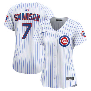 Dansby Swanson Chicago Cubs Women's Home Limited Jersey by NIKE® at SportsWorldChicago