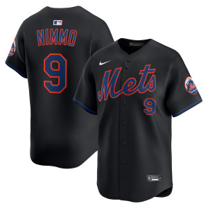 Brandon Nimmo New York Mets Alternate Black Limited Jersey by NIKE® at SportsWorldChicago