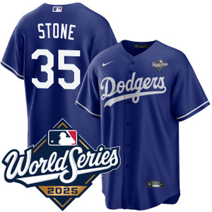 Gavin Stone Los Angeles Dodgers Royal 2025 Alternate World Series Jersey by NIKE® at SportsWorldChicago