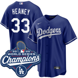 Andrew Heaney Los Angeles Dodgers Royal 2025 Alternate World Series Champions Jersey by NIKE® at SportsWorldChicago