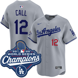 Alex Call Los Angeles Dodgers Road Limited 2025 World Series Champions Jersey by NIKE® at SportsWorldChicago