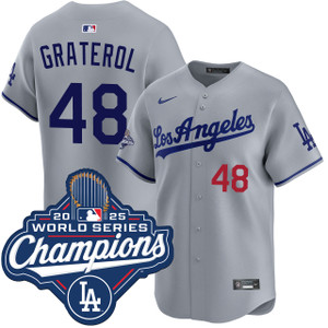 Brusdar Graterol Los Angeles Dodgers Road Limited 2025 World Series Champions Jersey by NIKE® at SportsWorldChicago