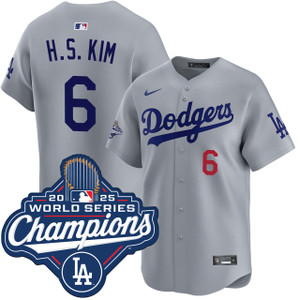Hyeseong Kim Los Angeles Dodgers Alternate Road Limited 2025 World Series Champions Jersey by NIKE® at SportsWorldChicago