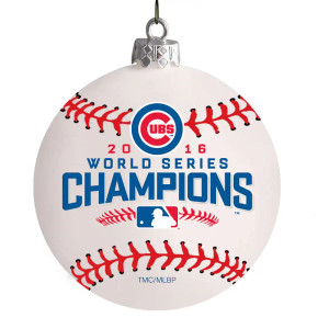 Chicago Cubs 2016 World Series Champions 4" Glass Ball Baseball Ornament by The Memory Company