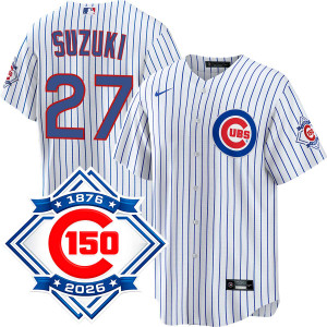 Seiya Suzuki Chicago Cubs Youth Home 150th Anniversary Jersey by