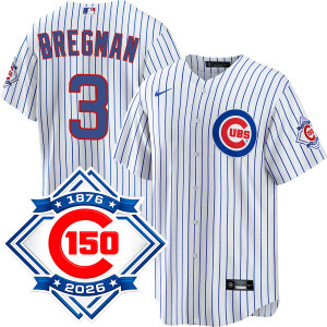 Alex Bregman Chicago Cubs Home 150th Anniversary Limited Jersey by