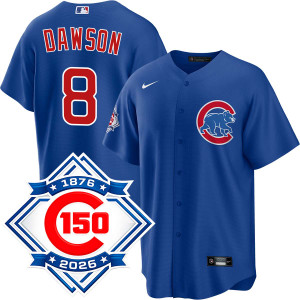 Andre Dawson Chicago Cubs Alternate Royal 150th Anniversary