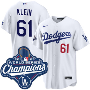 Will Klein Los Angeles Dodgers Home World Series Champions Jersey