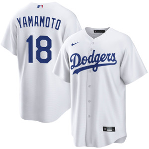 Yoshinobu Yamamoto Kanji Los Angeles Dodgers Home Jersey by NIKE
