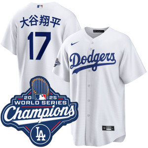 Shohei Ohtani Kanji Los Angeles Dodgers Home World Series Jersey